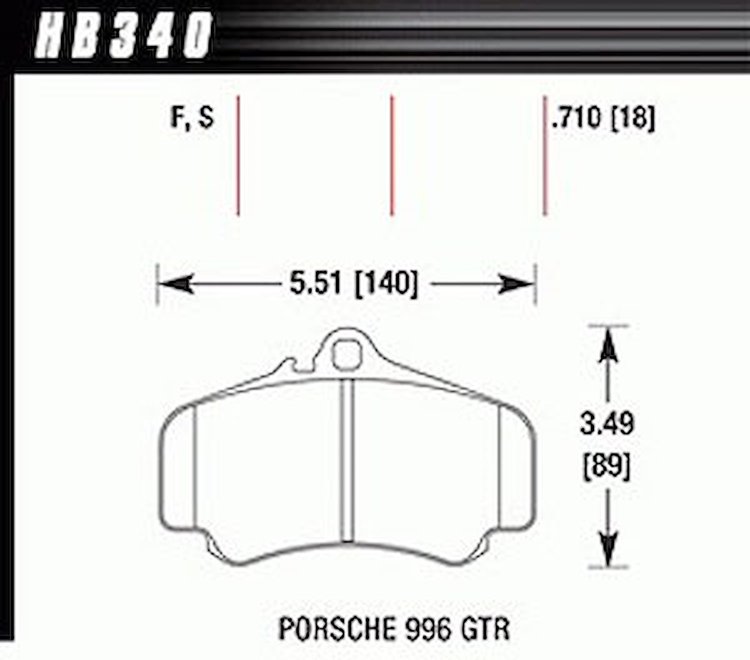 Disc Brake Pad HPS Performance Street w/0.710 Thickness
