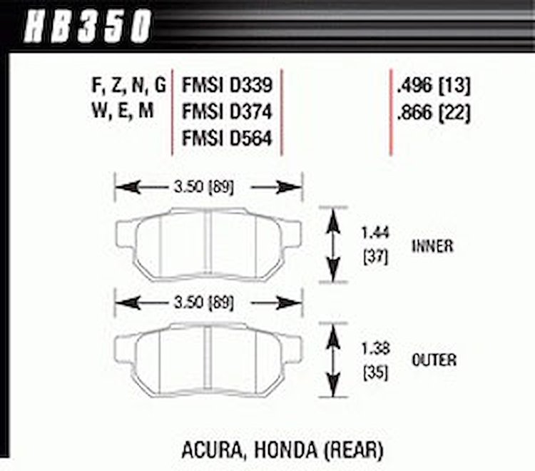 Ceramic Brake Pads Acura, Honda