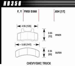 Disc Brake Pad LTS w/0.654 Thickness