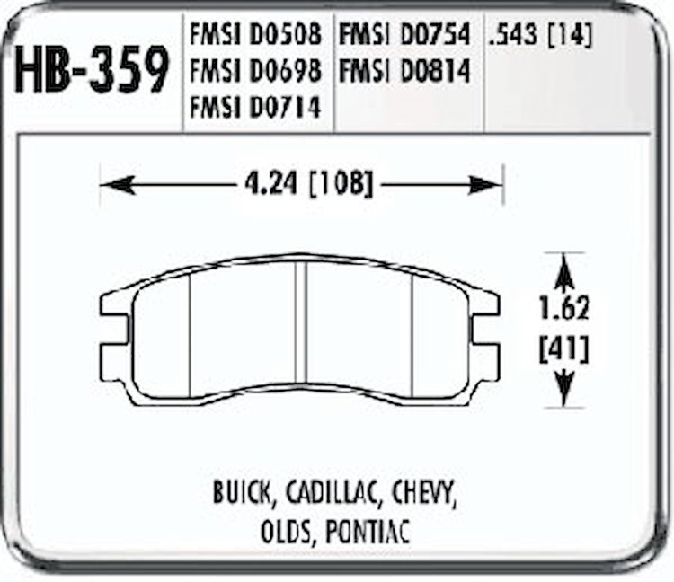 HPS Performance Brake Pads 1992-2002 Riviera