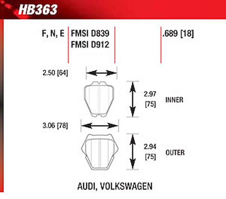 Blue 9012 Disk Brake Pads Audi, Volkswagen