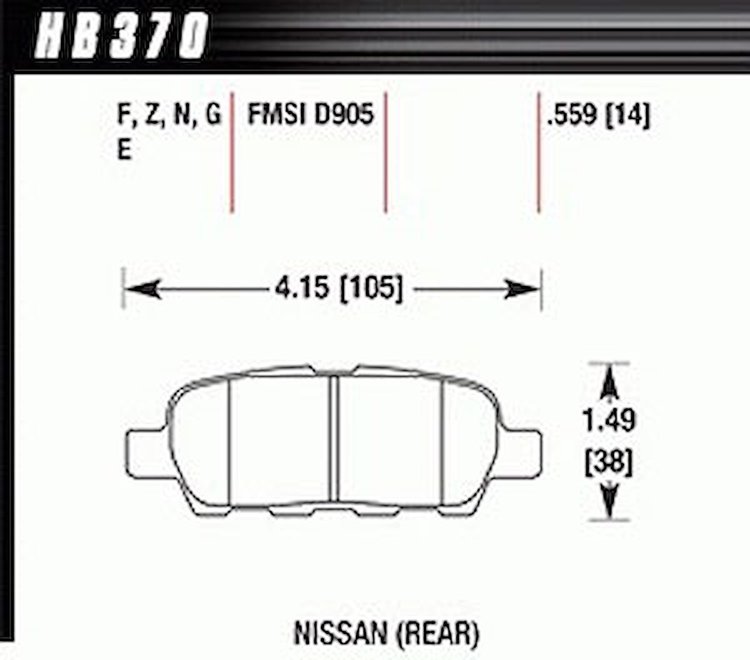 Disc Brake Pad HP Plus w/0.559 Thickness