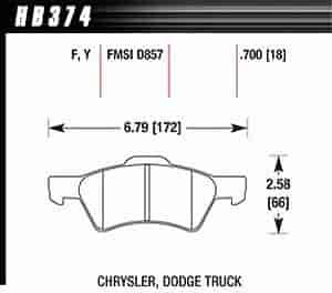 Disc Brake Pad LTS w/0.700 Thickness