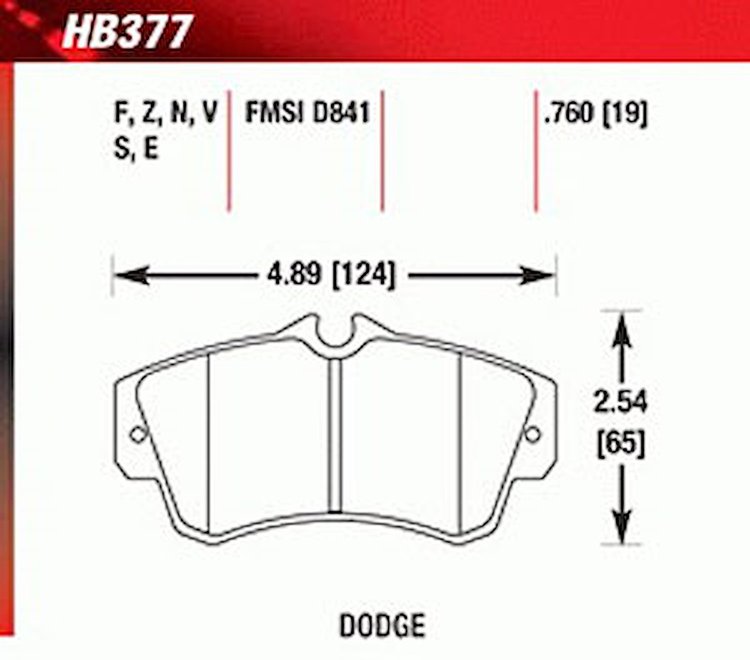 Hawk High Performance Front Brake Pads Fits: 2001-10 PT Cruiser
