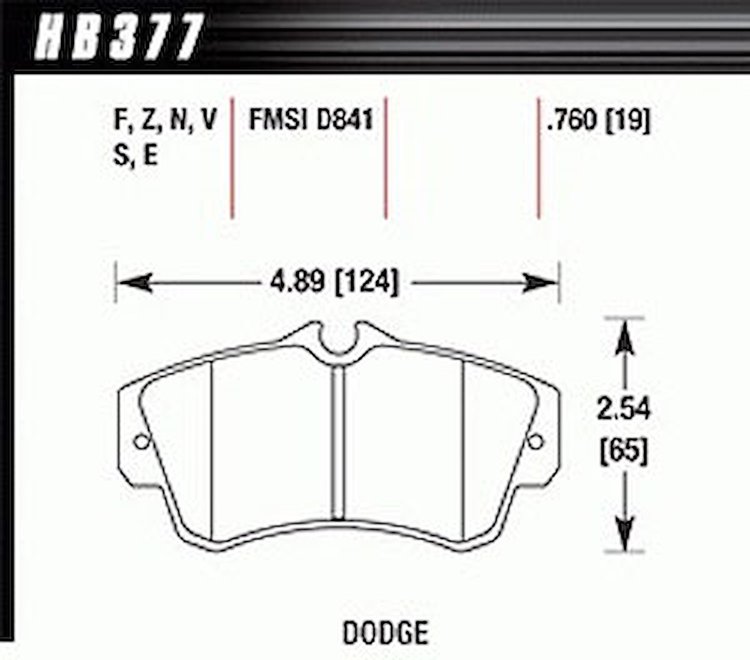 Disc Brake Pad HT-14 w/0.760 Thickness