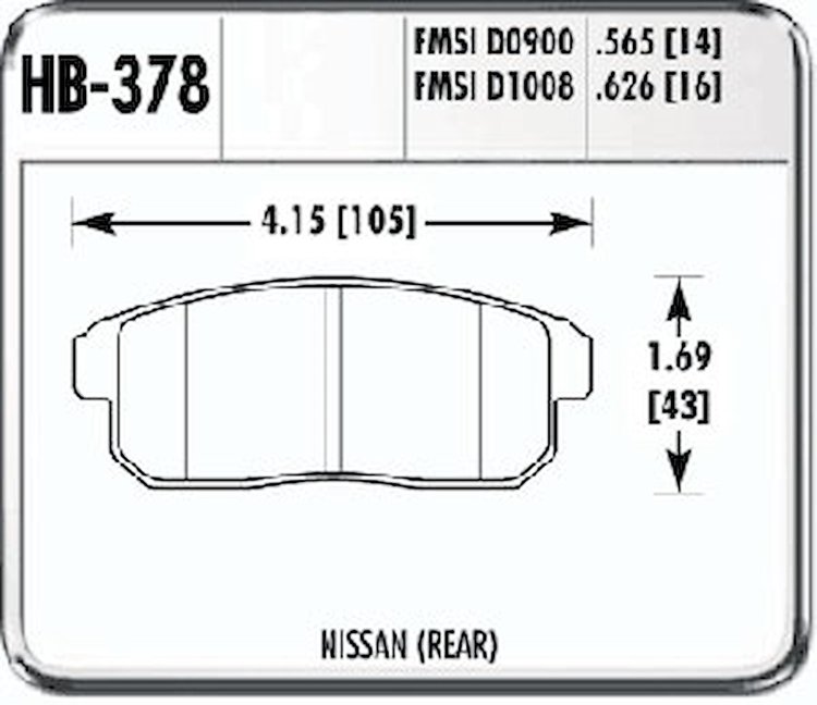 Performance Brake HAWK PADS 04 RX8 REAR