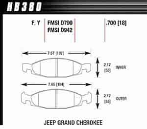 Disc Brake Pad LTS w/0.700 Thickness