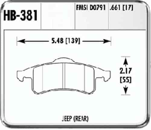 HPS Performance Brake Pads 1999-2004 Jeep Grand Cherokee