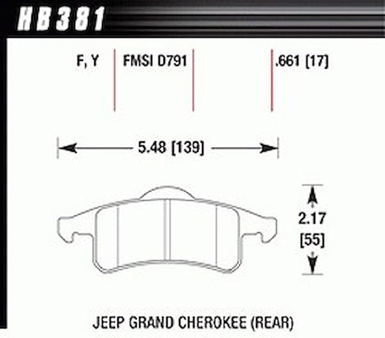 Disc Brake Pad LTS w/0.661 Thickness