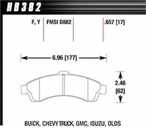 Disc Brake Pad HPS Performance Street w/0.657 Thickness