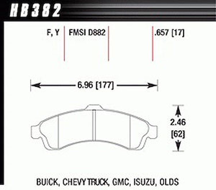 Disc Brake Pad LTS w/0.657 Thickness