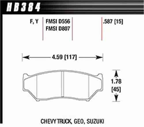 Disc Brake Pad HPS Performance Street w/0.587 Thickness