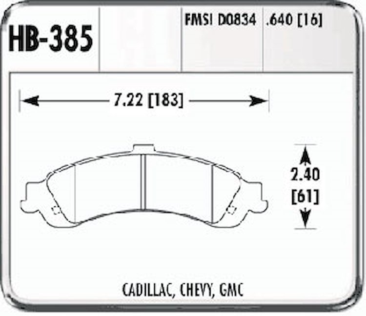 HPS Performance Brake Pads 2000-02 Suburban