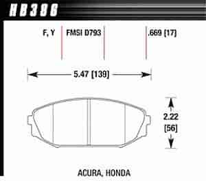 Disc Brake Pad HPS Performance Street w/0.669 Thickness