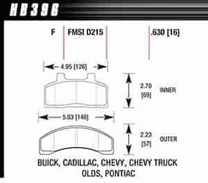 Disc Brake Pad HPS Performance Street w/0.630 Thickness