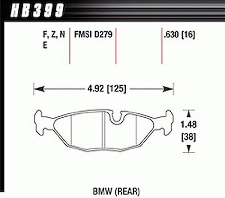 Disc Brake Pad HP Plus w/0.630 Thickness