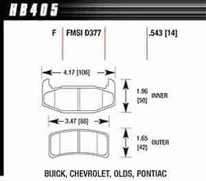 Disc Brake Pad HPS Performance Street w/0.543 Thickness