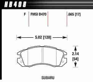 Disc Brake Pad HPS Performance Street w/0.665 Thickness