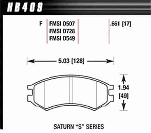 Disc Brake Pad HPS Performance Street w/0.661 Thickness