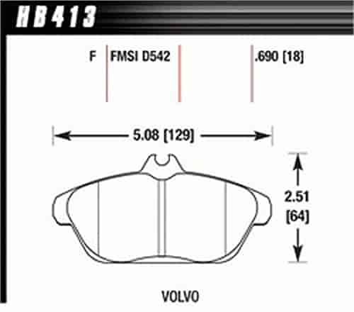 Disc Brake Pad HPS Performance Street w/0.690 Thickness