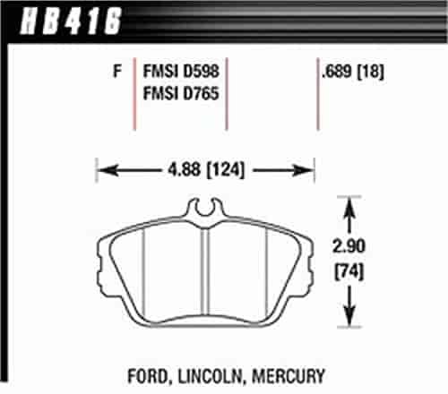 Disc Brake Pad HPS Performance Street w/0.689 Thickness