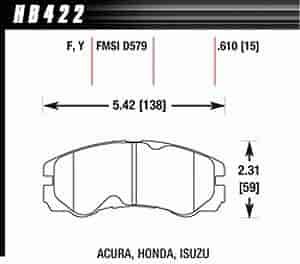 Disc Brake Pad LTS w/0.610 Thickness