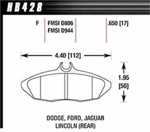 Disc Brake Pad HPS Performance Street w/0.650 Thickness