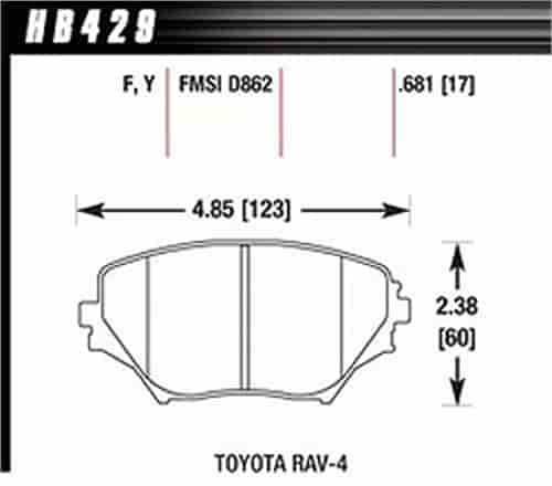 Disc Brake Pad HPS Performance Street w/0.681 Thickness