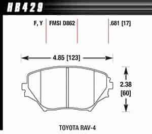 Disc Brake Pad LTS w/0.681 Thickness