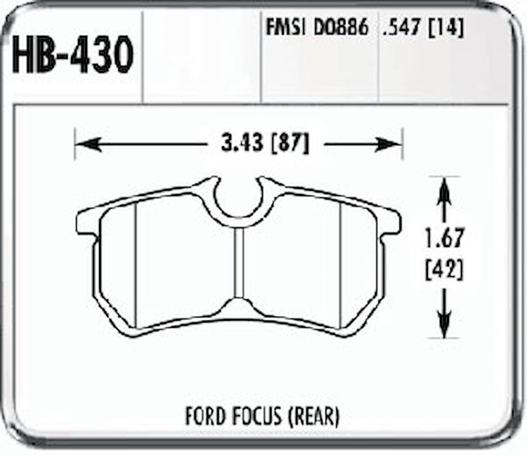 Performance Brake REAR PADS FORD FOCUS
