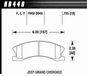 Disc Brake Pad Performance Ceramic w/0.725 Thickness
