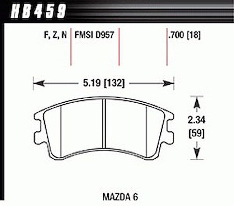 Disc Brake Pad HP Plus w/0.700 Thickness