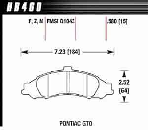 Disc Brake Pad HP Plus w/0.580 Thickness