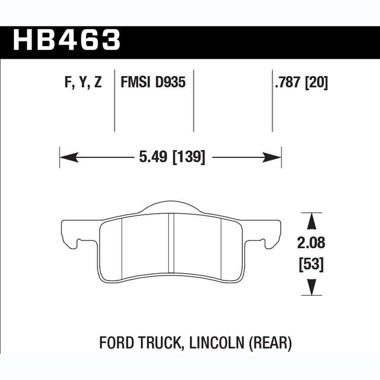 Disc Brake Pad Performance Ceramic w/0.787 Thickness