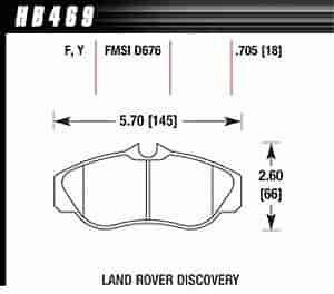 Disc Brake Pad LTS w/0.705 Thickness