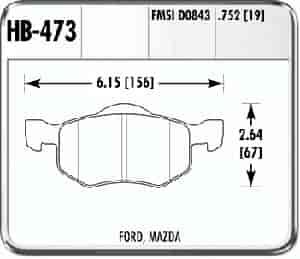 Disc Brake Pad LTS w/0.752 Thickness