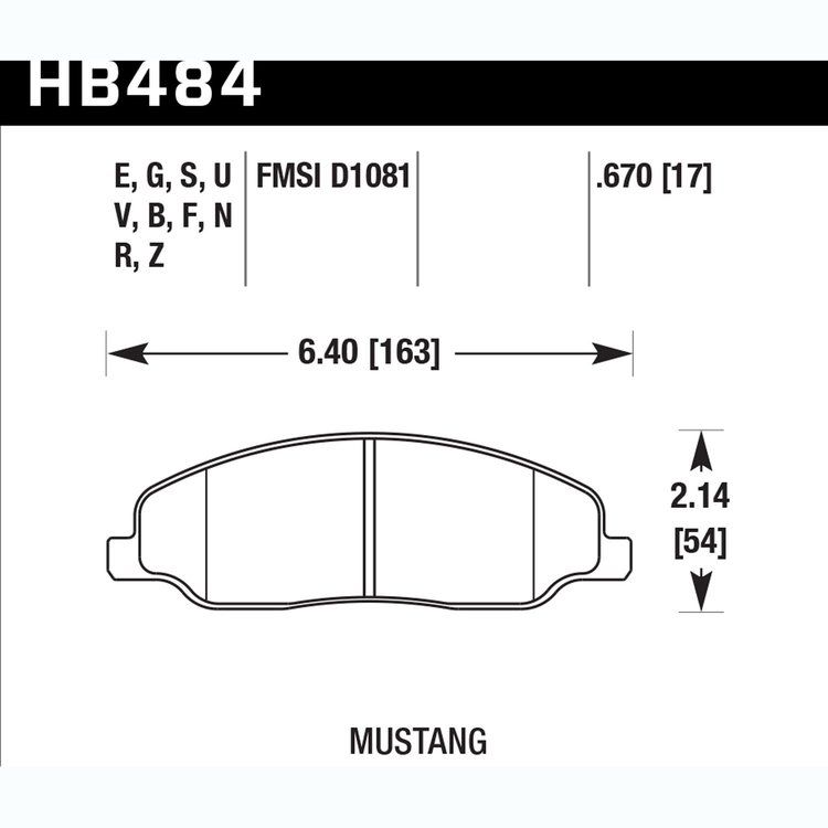 Ceramic Brake Pads 2005-06 Ford Mustang GT