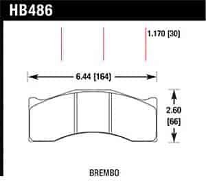 Disc Brake Pad DTC-30 w/0.708 Thickness