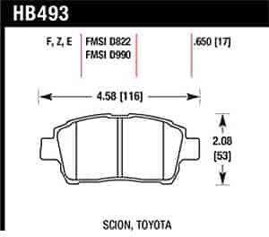 Disc Brake Pad HT-10 w/0.650 Thickness
