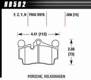 Disc Brake Pad HP Plus w/0.606 Thickness