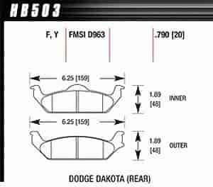 Disc Brake Pad HPS Performance Street w/0.790 Thickness