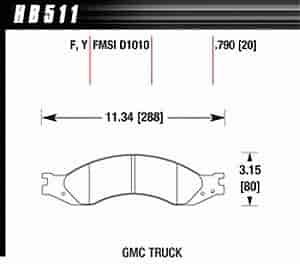 Disc Brake Pad LTS w/0.790 Thickness