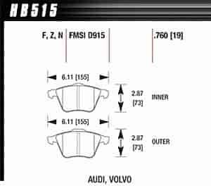 Disc Brake Pad HP Plus w/0.760 Thickness