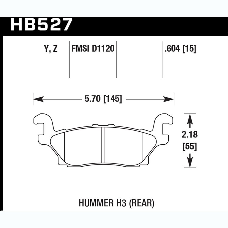 Ceramic Brake Pads 2006-08 Hummer H3