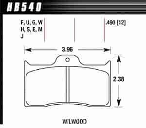 Disc Brake Pad DR-97 w/0.490 Thickness