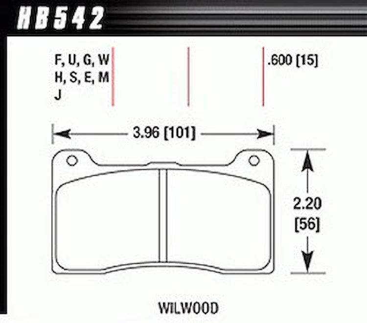 Disc Brake Pad DR-97 w/0.600 Thickness
