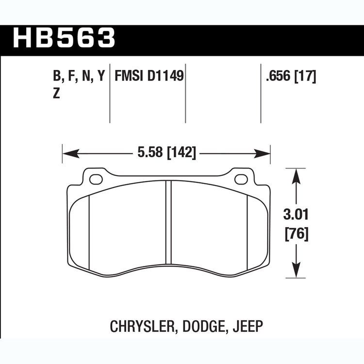 Ceramic Brake Pads Chrysler, Dodge, Jeep