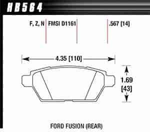 Disc Brake Pad HP Plus w/0.567 Thickness