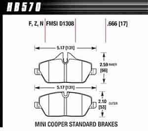Disc Brake Pad HP Plus w/0.666 Thickness