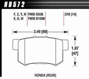 HP-Plus Performance Brake Pads 1991-2010 Acura/Honda